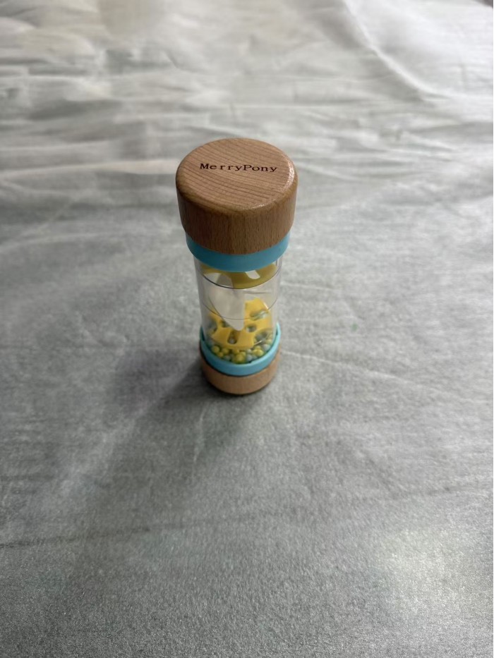 MerryPony, infnat toy, Mini Wooden Musical Shake & Rattle Rainmaker Toy,Beaded Raindrops
